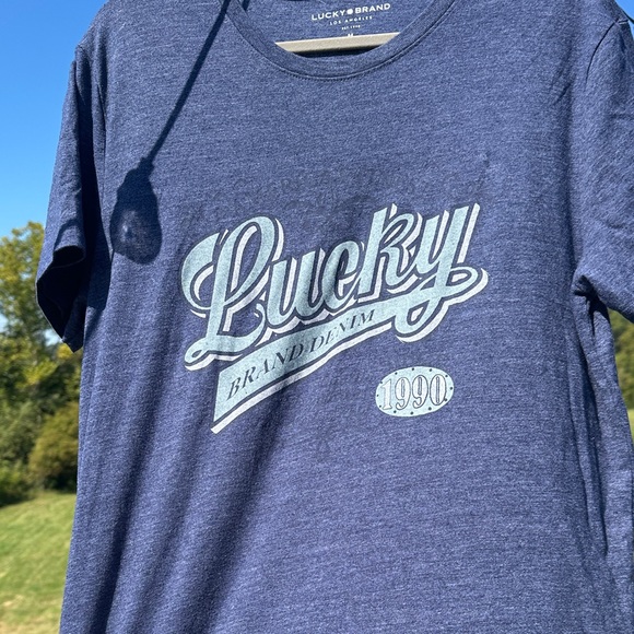 Lucky Brand Navy Graphic Tee - Picture 1 of 4